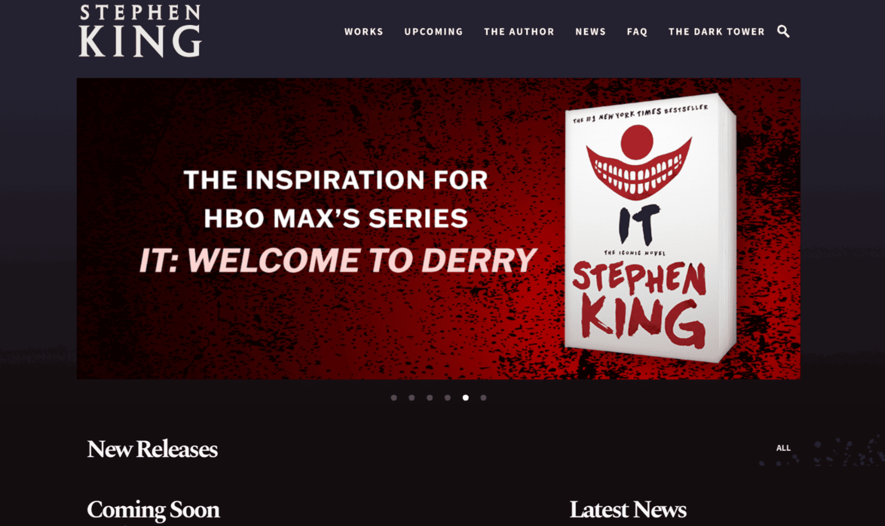 Stephen King's webiste