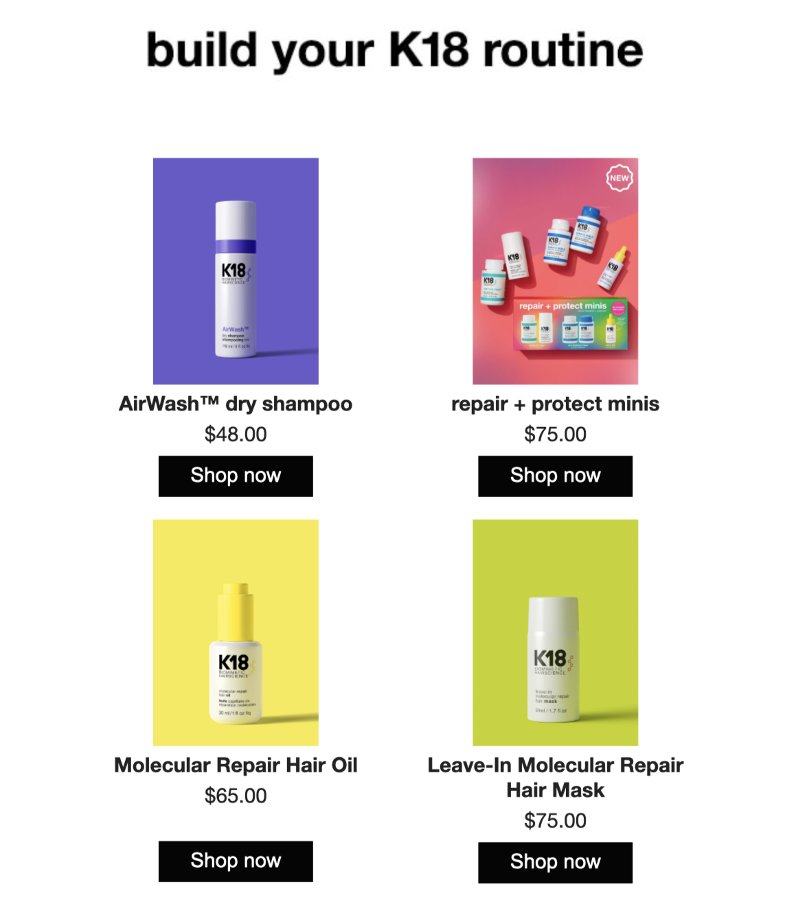 email campaign K18