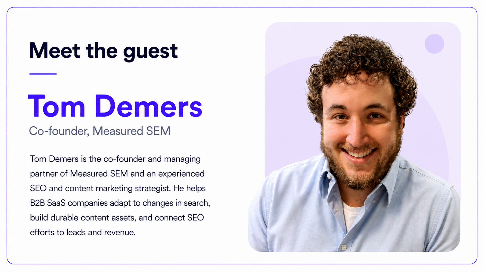 Tom Demers bio