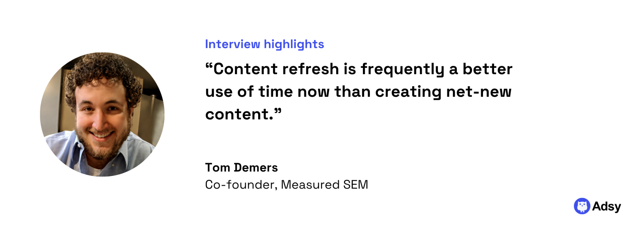 AI SEO expert interview: content refresh