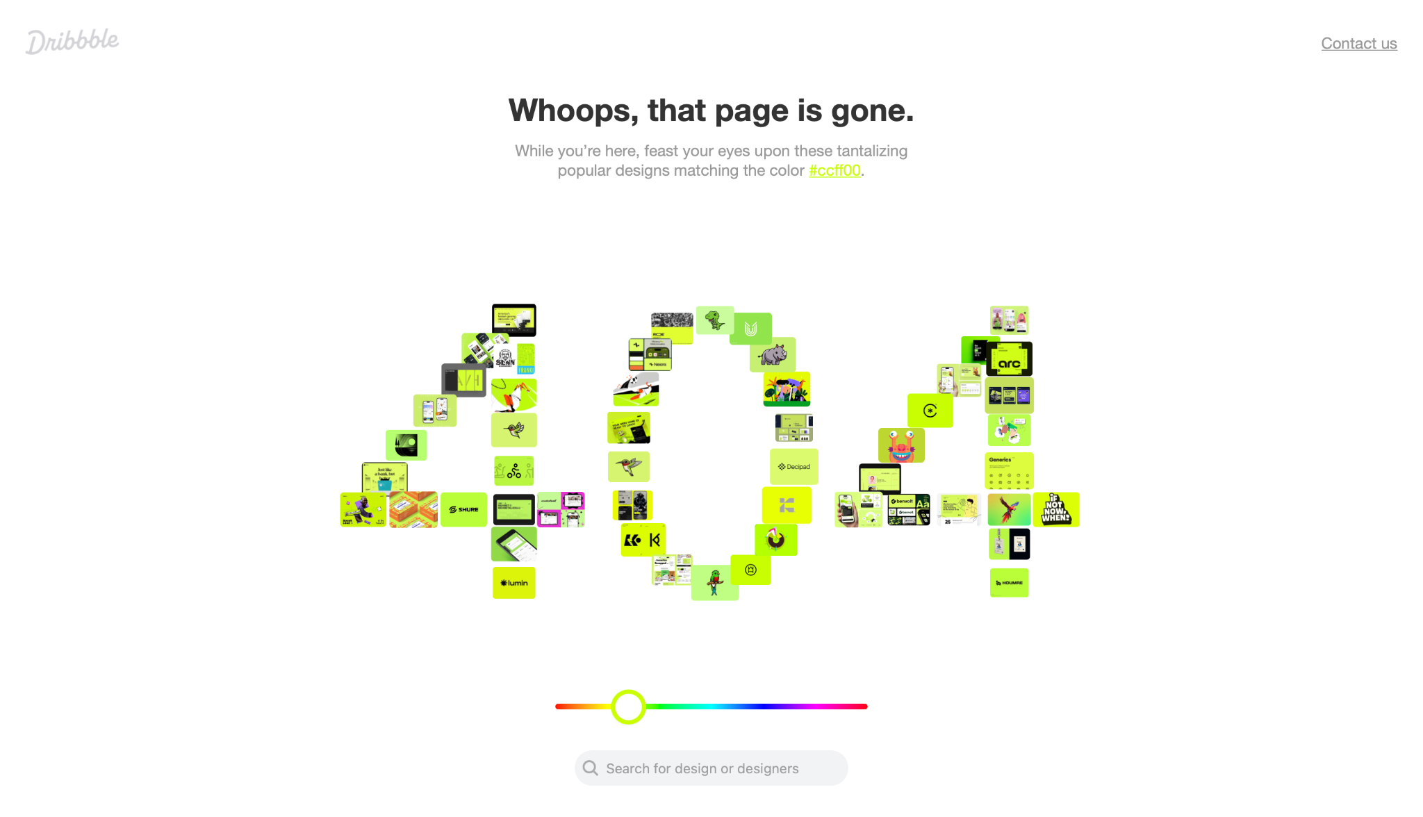 Dribbble 404