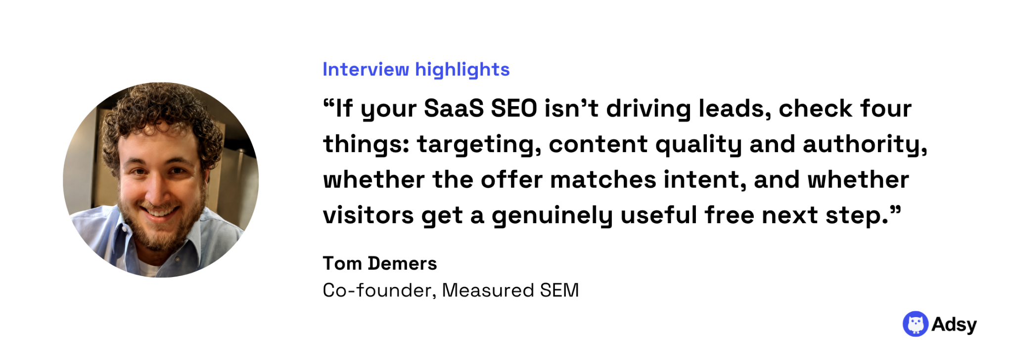 SEO expert interview: SaaS SEO isn't driving leads