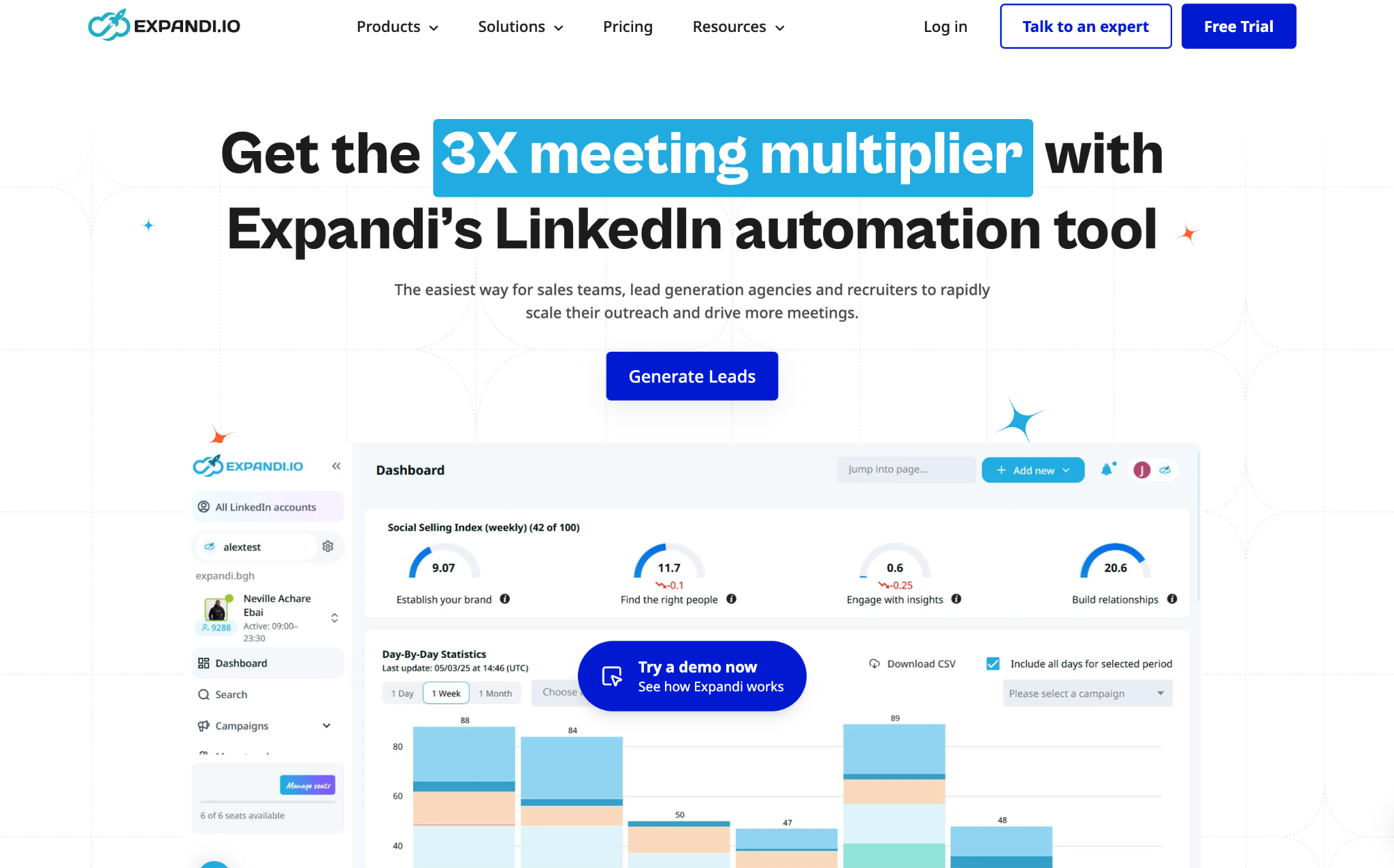 Expandi AI tool for LinkedIn outreach