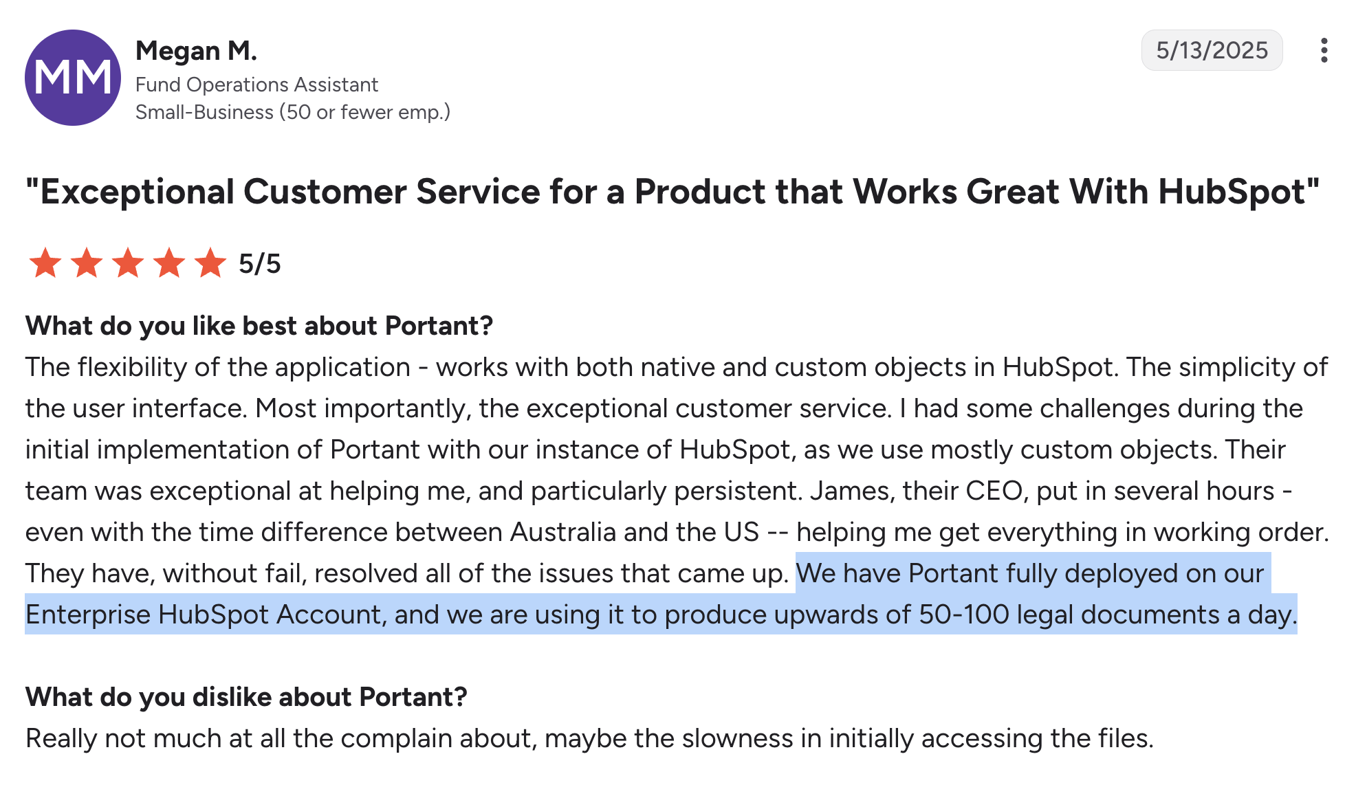 Portant reviews