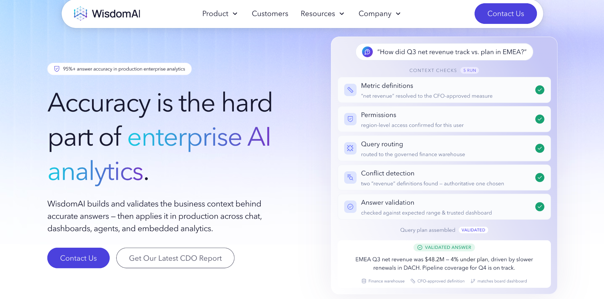 WisdomAI AI tool for analytics