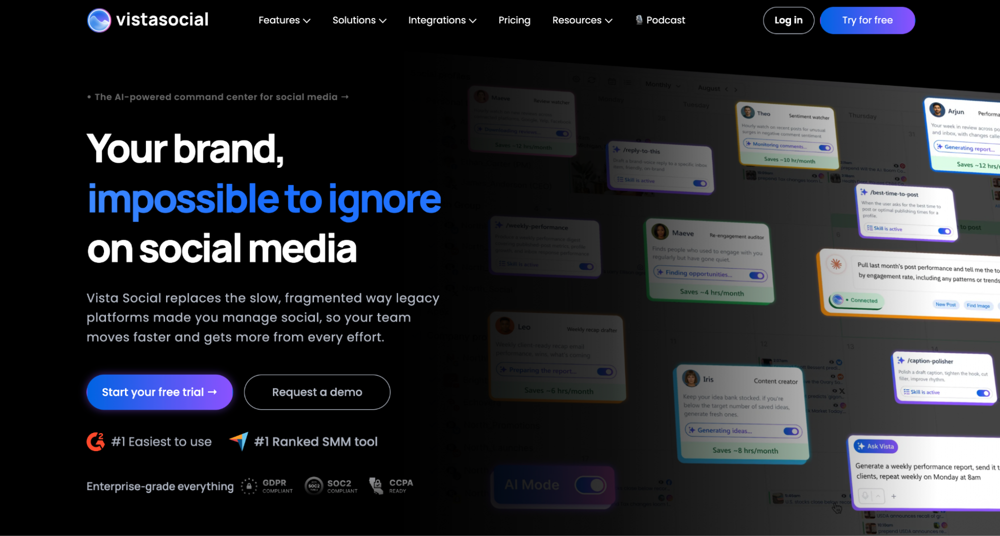 VistaSocial AI tool for social media