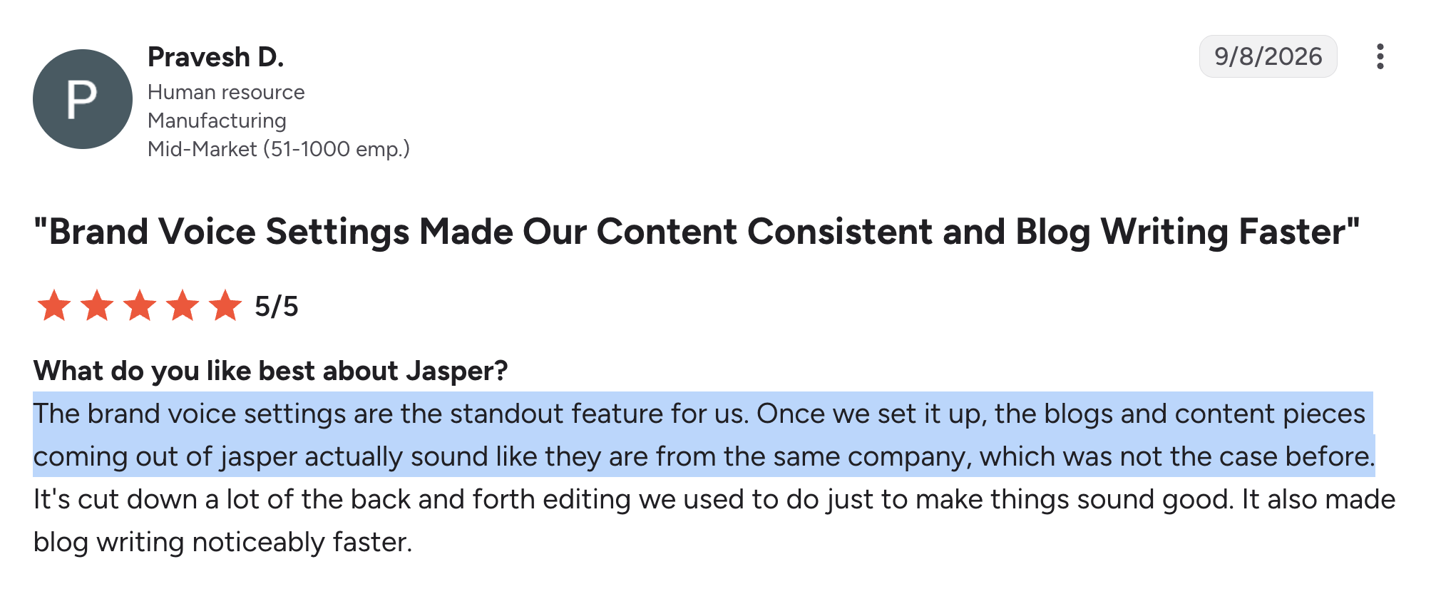 Jasper reviews