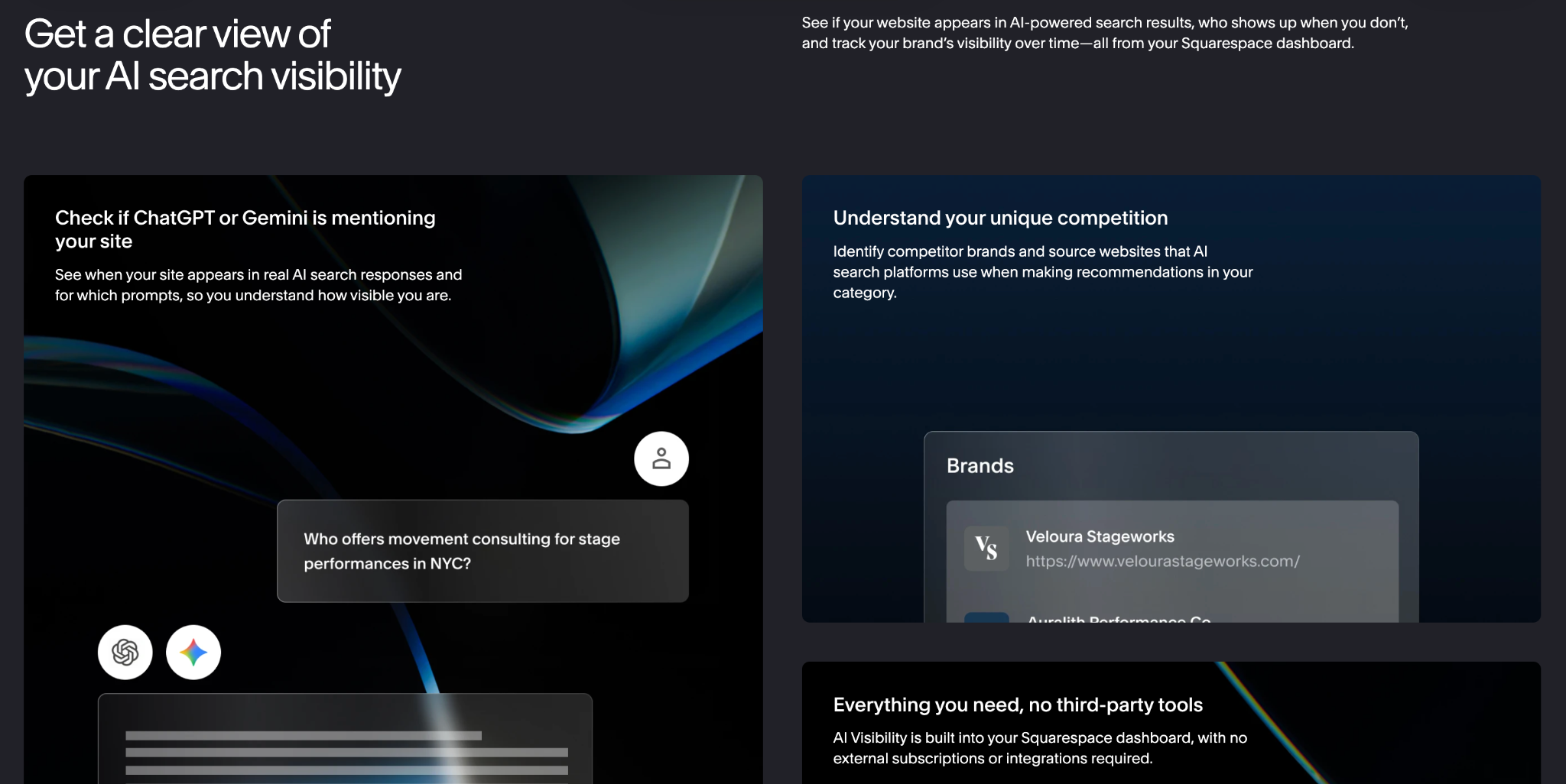 AI visibility tracking on Squarespace